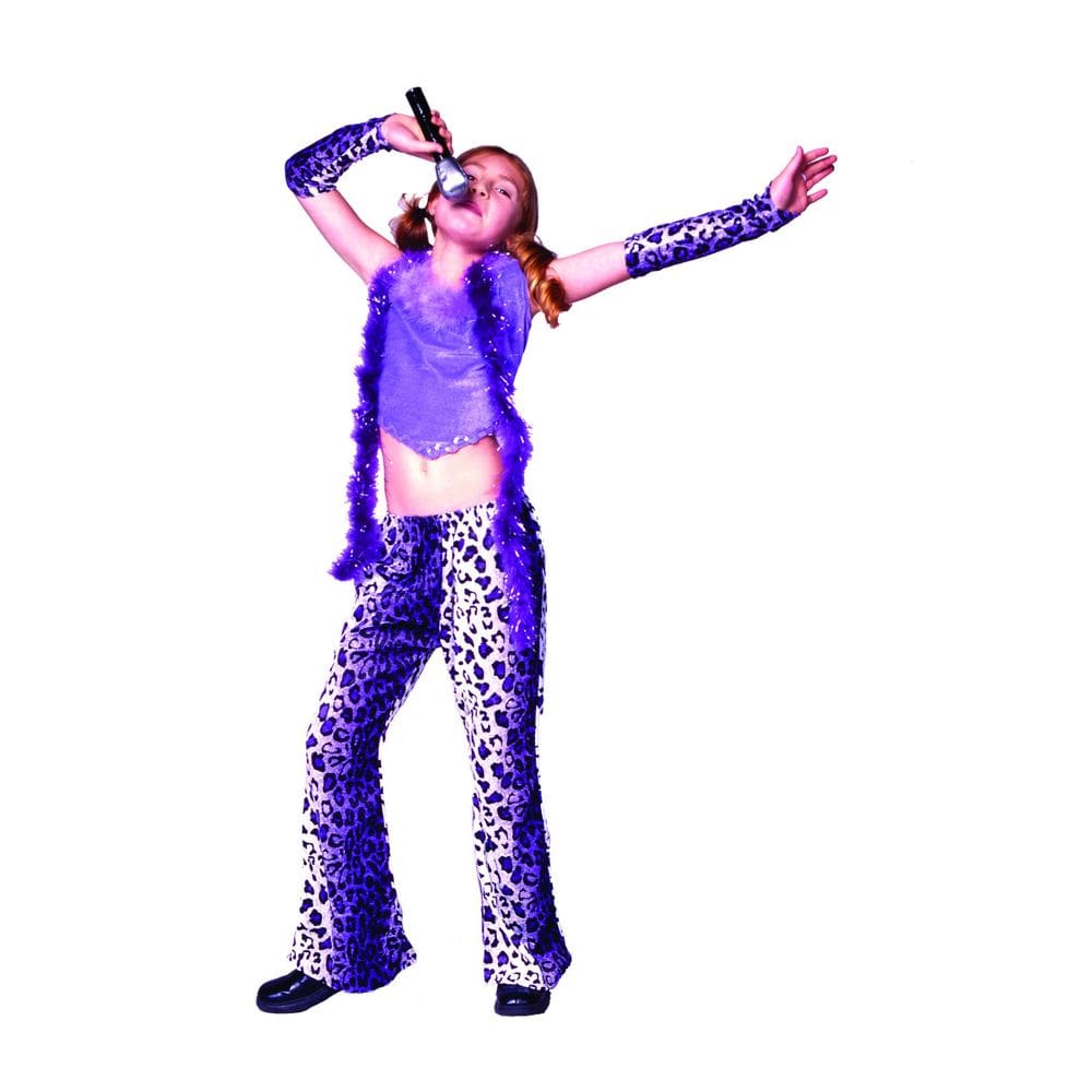 Calças RG Costumes Rock Star para criança roxas tamanho S