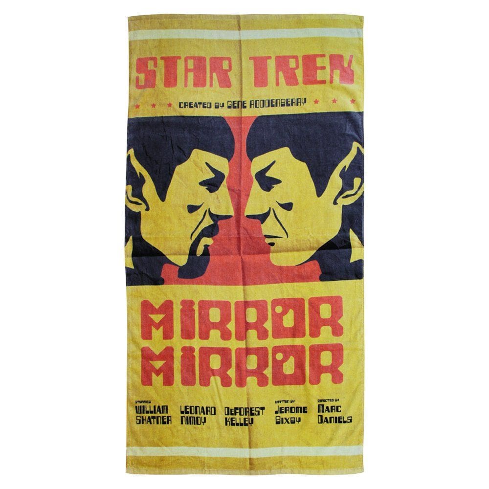 Toalha de praia Star Trek The autêntico Series Spock Mirror 60x30cm
