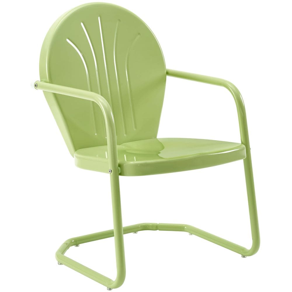 Cadeira de exterior Crosley Furniture Griffith Retro Metal Key Lime
