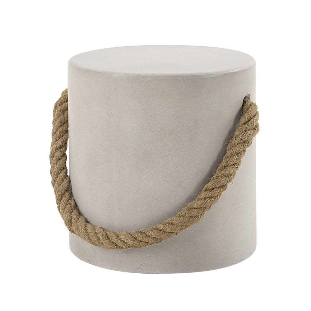 Mesa redonda Acme Gene Accent em concreto sintético cinza natural