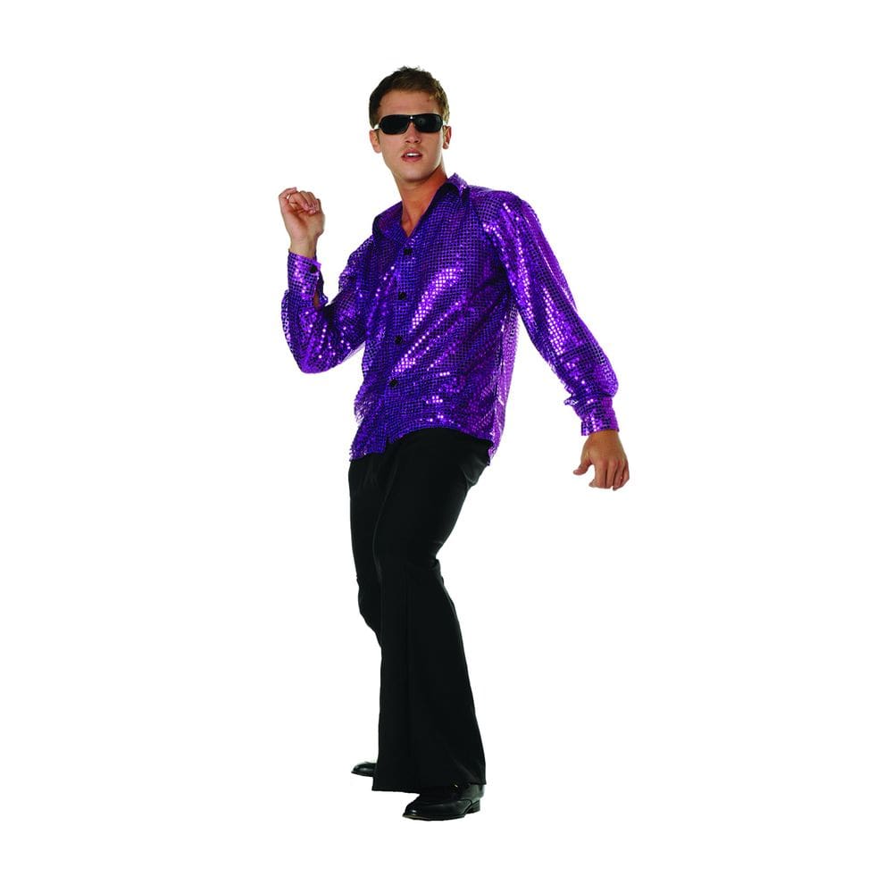 Camisa RG Costumes Disco Inferno Púrpura Tamanho M (36-38)