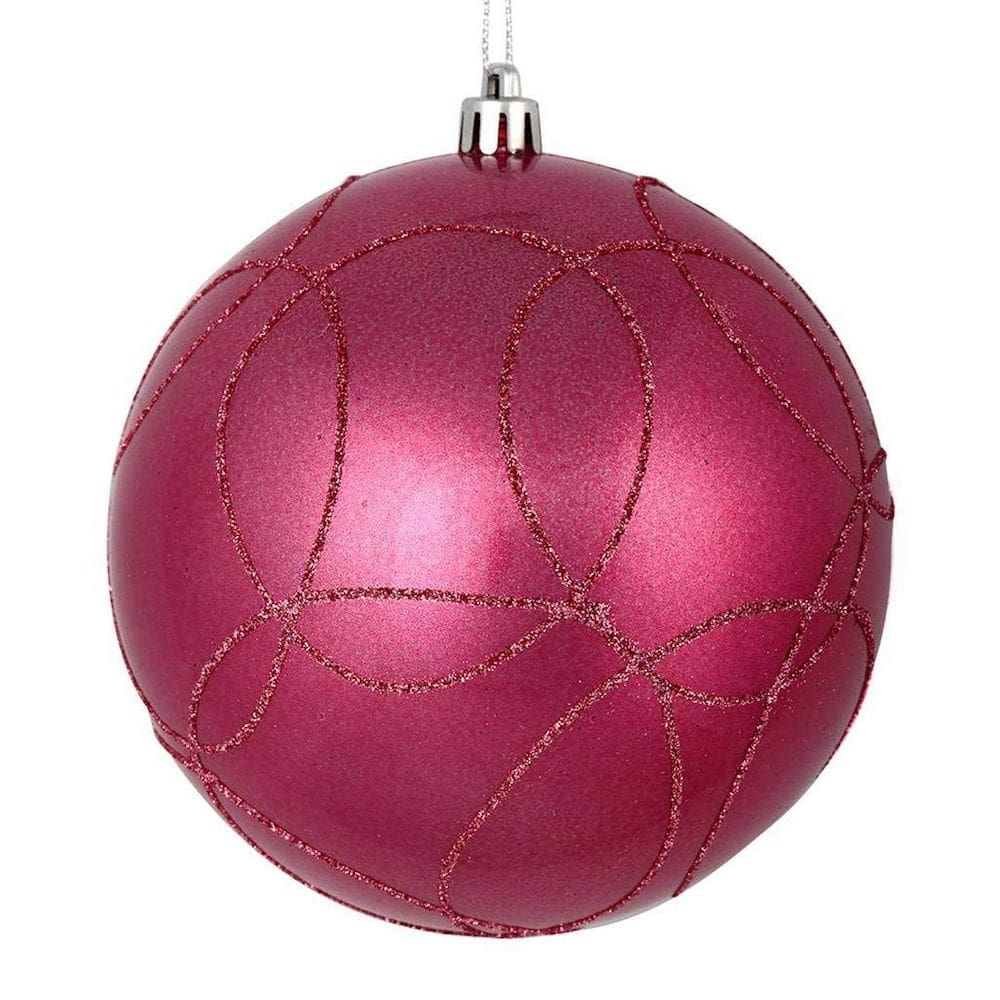 Enfeite de árvore de Natal Vickerman Mauve Candy Ball (pacote com 3)