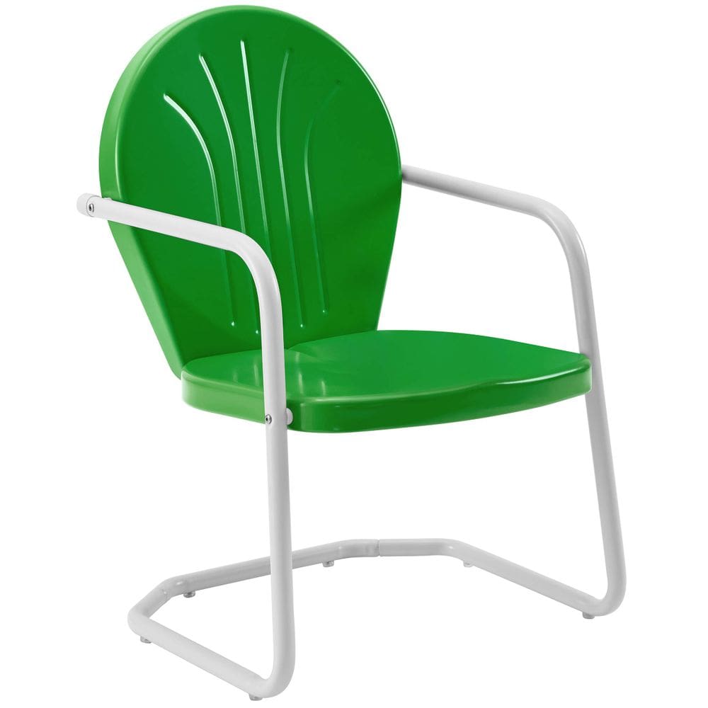 Cadeira de exterior Crosley Furniture Griffith Retro Metal Green
