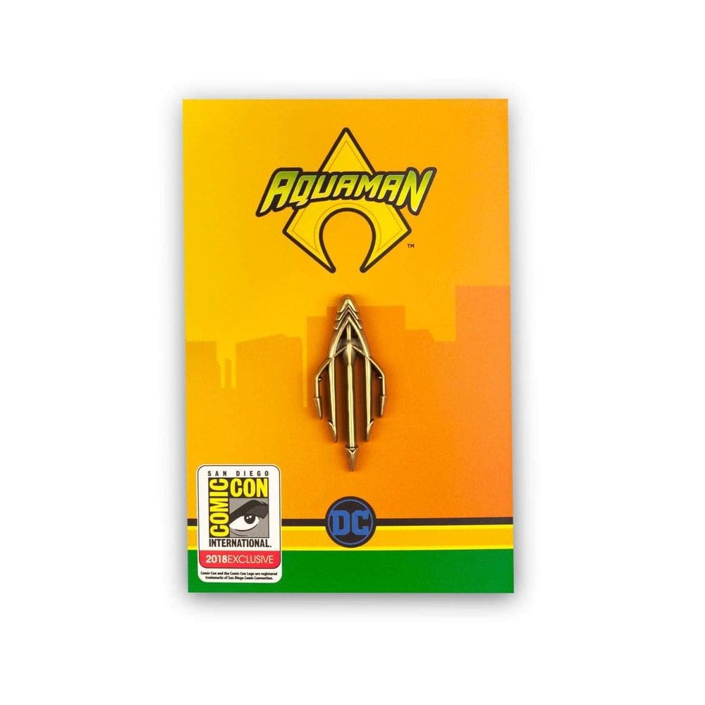 Alfinete esmaltado exclusivo da DC Comics Aquaman Trident