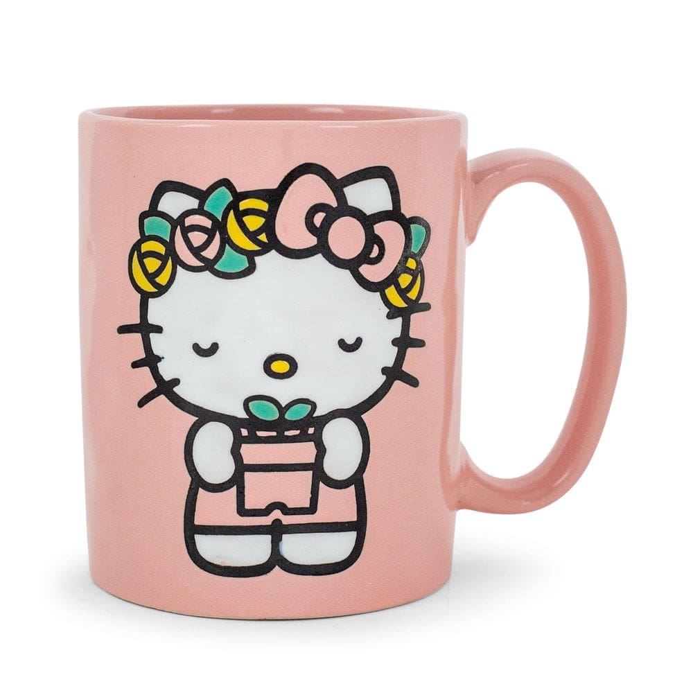 Caneca de cerâmica Toynk Sanrio Hello Kitty Flower Badge 530ml