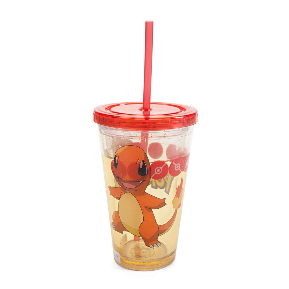 Taça Carnival Pokémon Charmander com confetes flutuantes 530ml