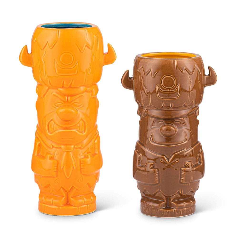 Conjunto de canecas Tiki Geeki Tikis The Flintstones Fred & Barney