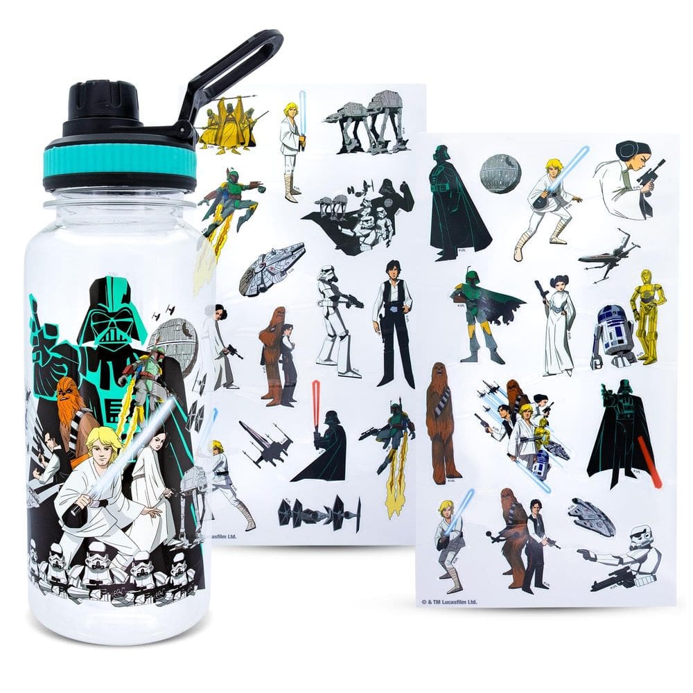 Jarra de água Star Wars Legacy 950 ml com conjunto de adesivos