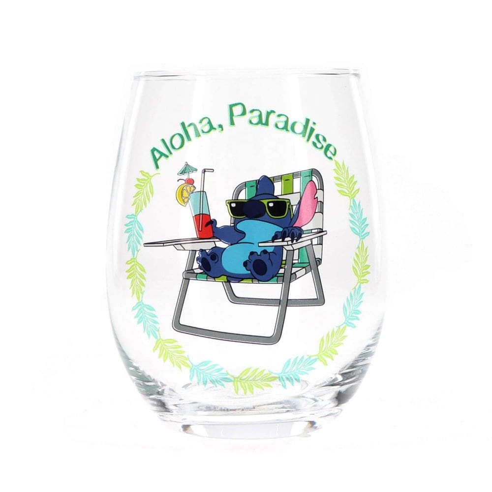 Taça de vinho sem haste Silver Buffalo Disney Lilo and Stitch
