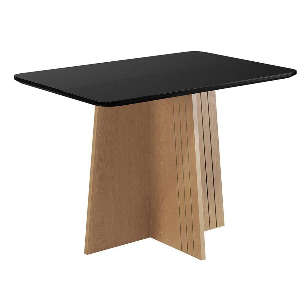 Mesa para Sala de Jantar 120cm X 90cm Isa Mel/Preto