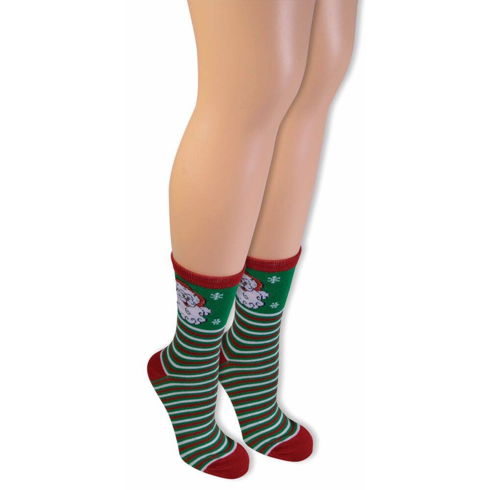 Ankle Socks Forum Novelties Ugly Christmas Santa Print