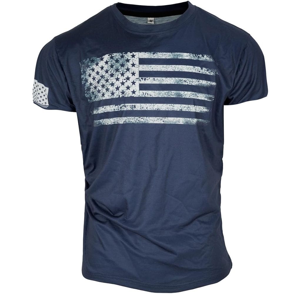Camiseta masculina DZMDIP de manga curta Patriotic American Design