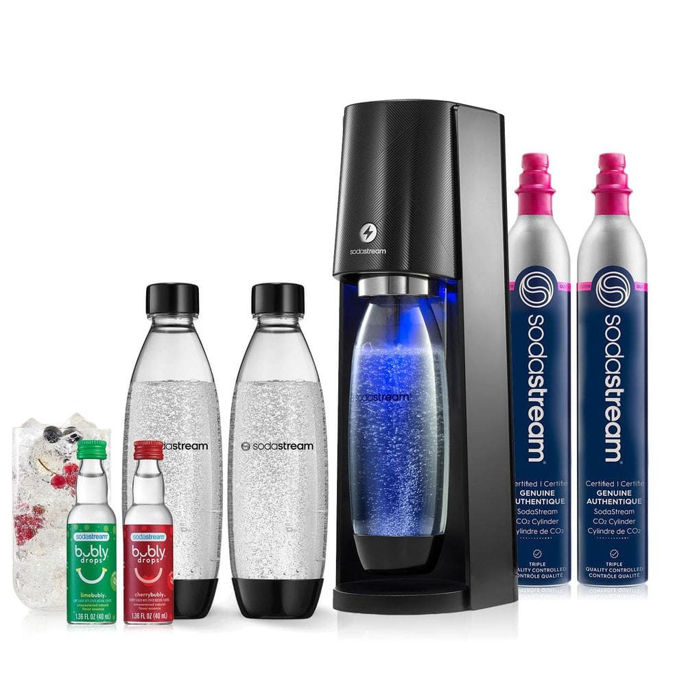 Soda Maker SodaStream E-TERRA com 2 cilindros e garrafas de CO2