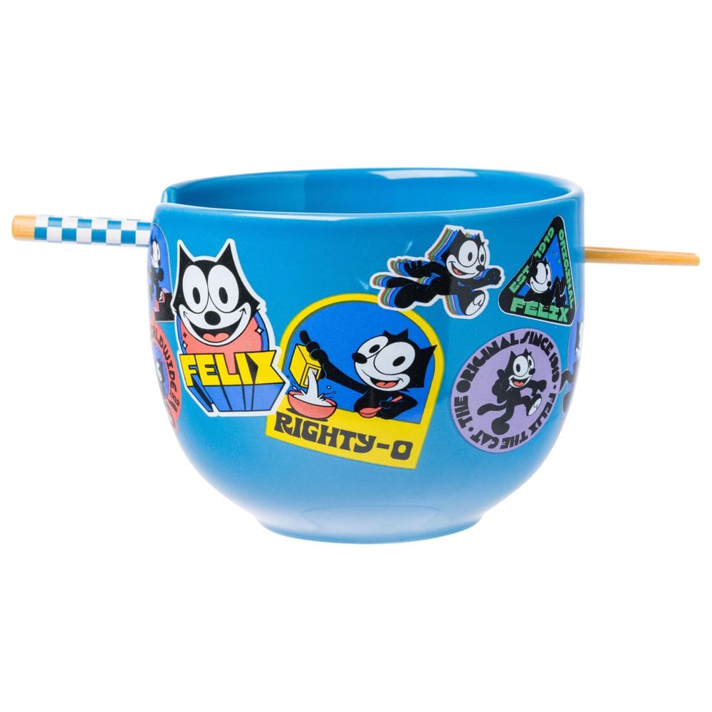 Taça de arroz com macarrão ramen de cerâmica Silver Buffalo Felix 600ml