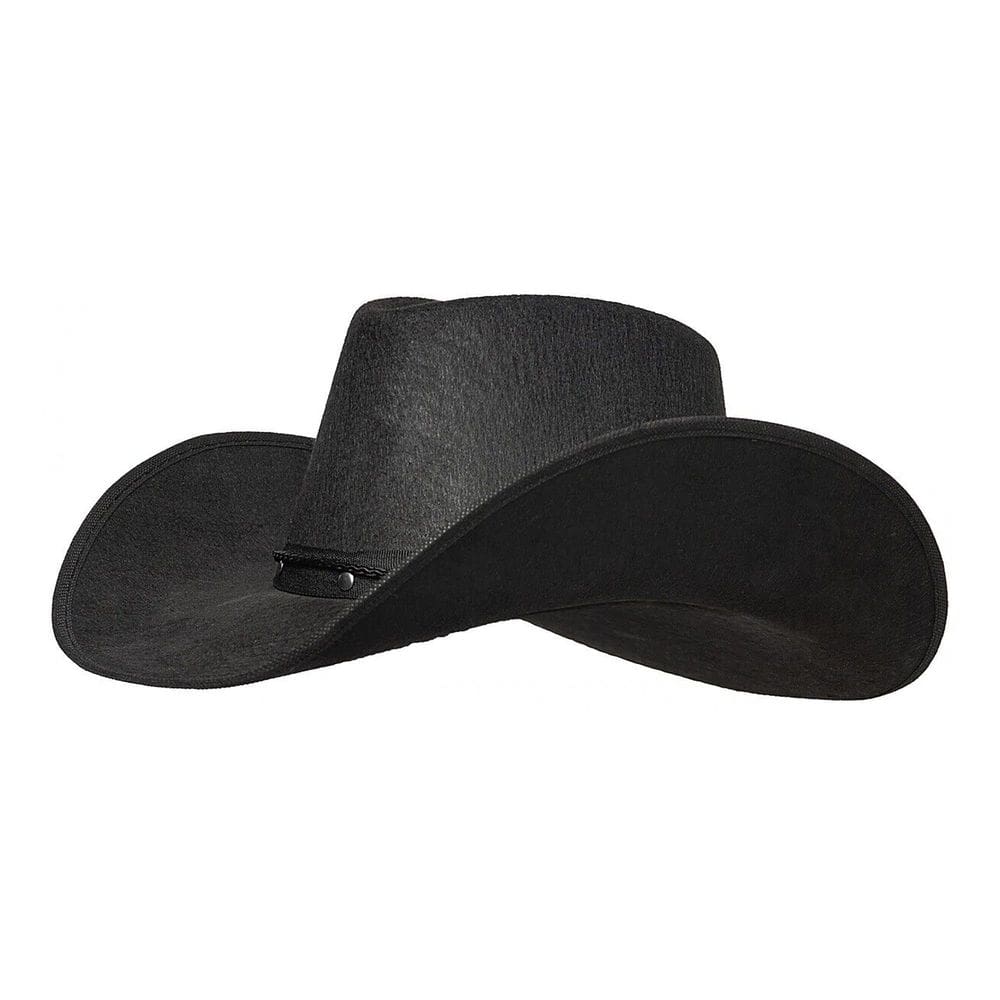 Fantasia: chapéu de cowboy, unissex, polipopelina preta para adultos