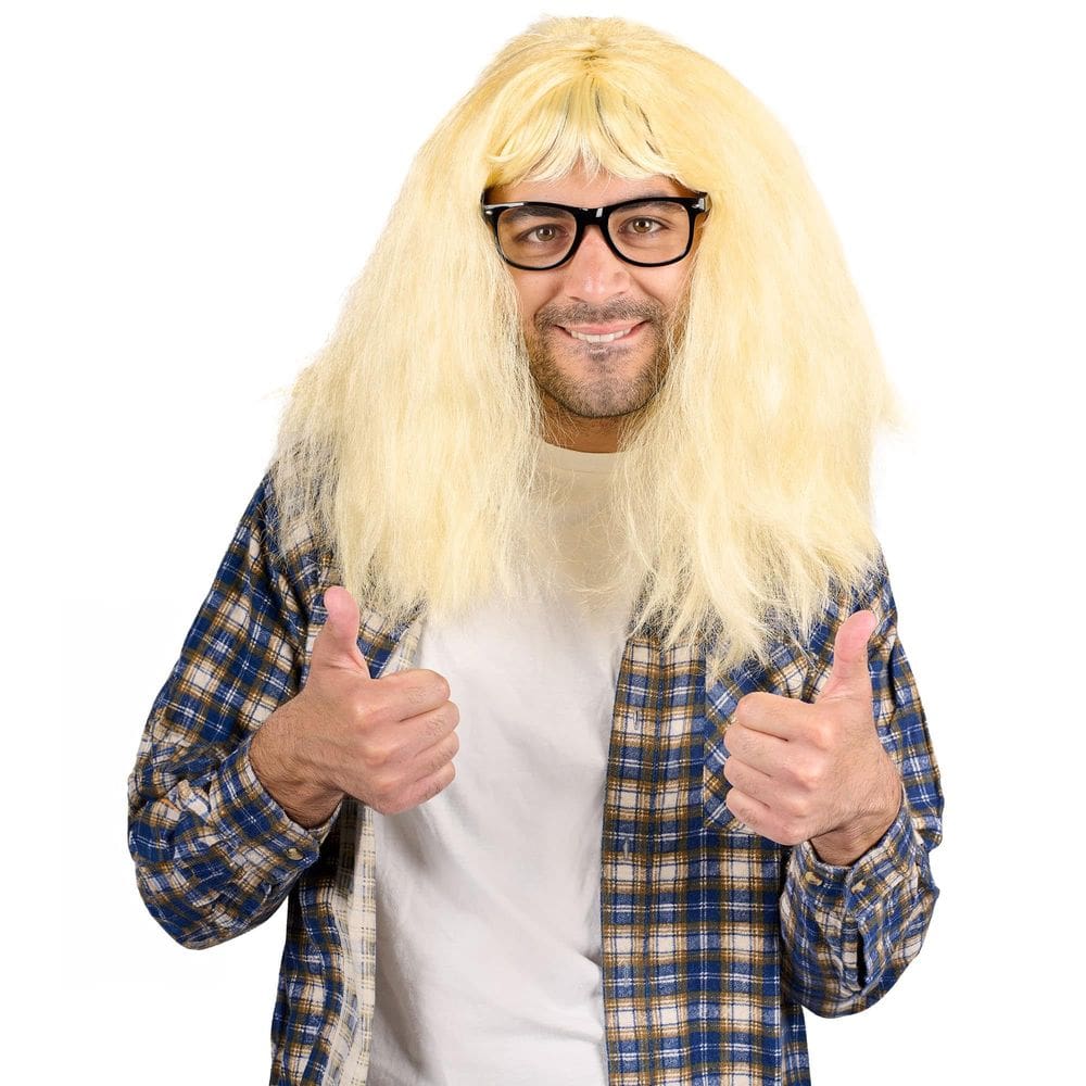 Acessório de fantasia Orion Costumes Blonde Nerd, peruca e óculos