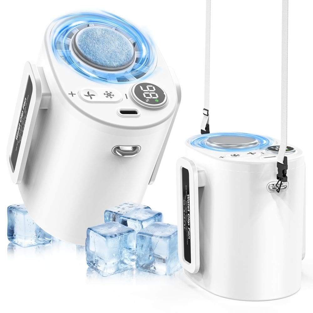 Ventilador portátil portátil recarregável Uoiai 5000mAh com refrigerador de gelo