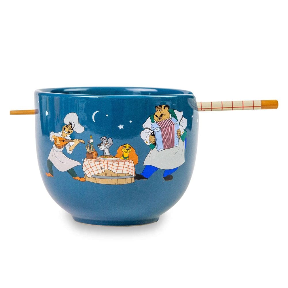 Conjunto de louças Ramen em cerâmica Disney Lady And The Tramp