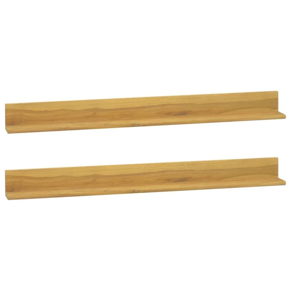 Prateleiras de parede VidaXL Solid Teak Wood 43,3x10x10cm Conjunto de 2 peças