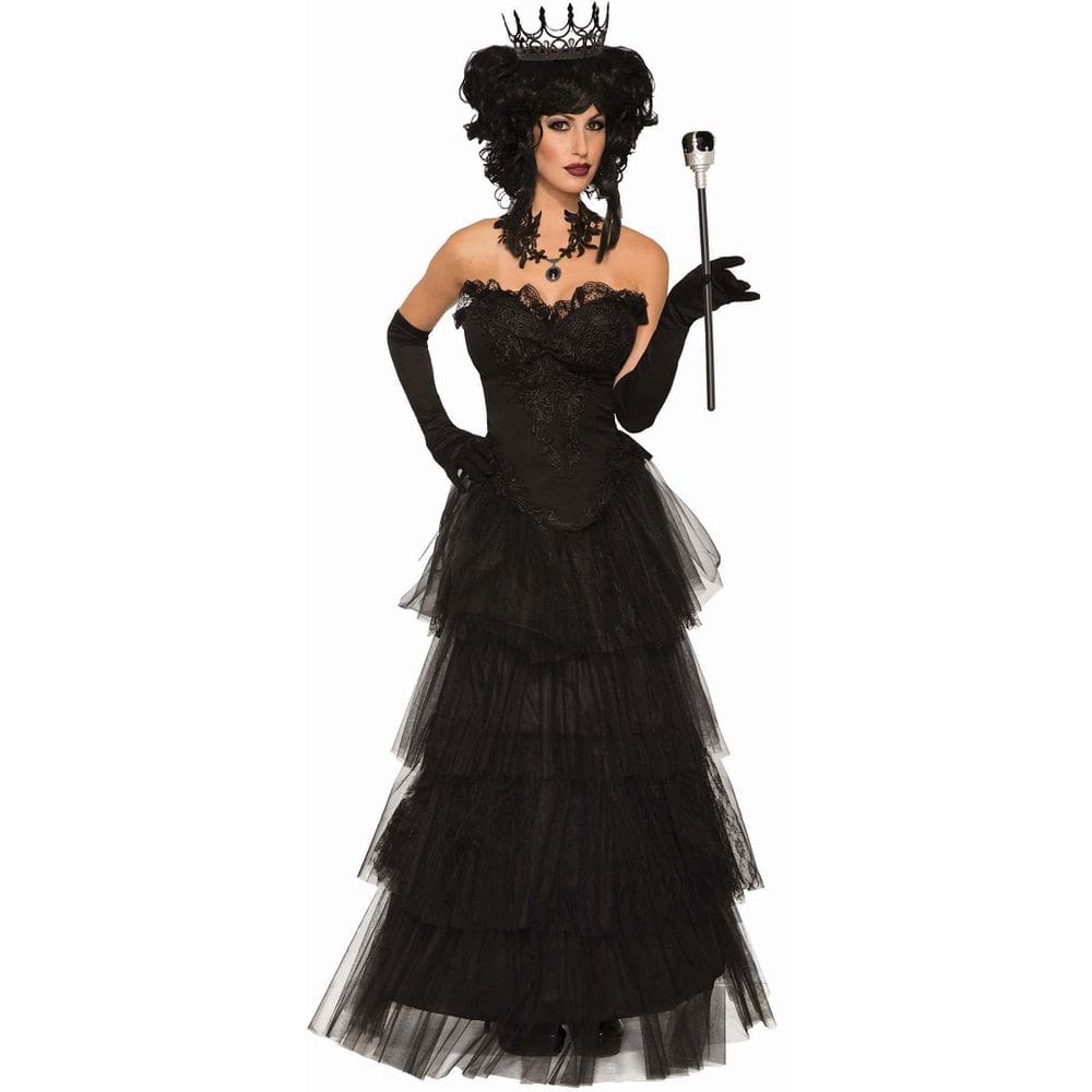 Costume Forum Women`s Evil Queen preta com saia comprida