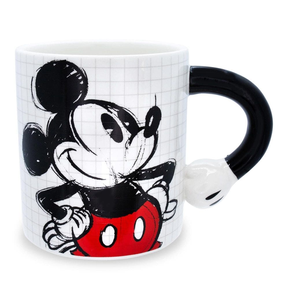 Caneca de cerâmica Silver Buffalo Mickey Mouse 600ml em forma de alça