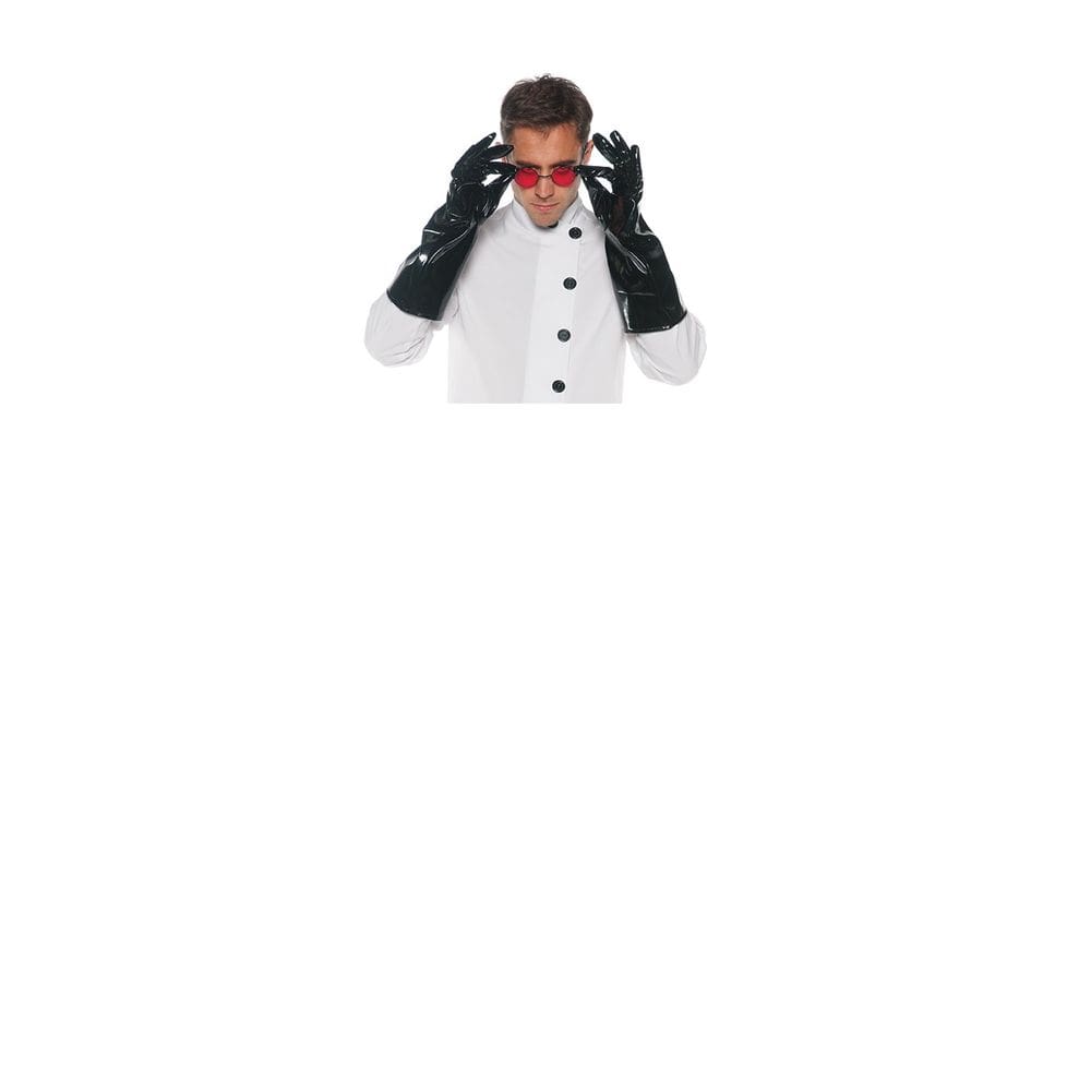 Luvas de vinil Costume UNDERWRAPS pretas para o Halloween