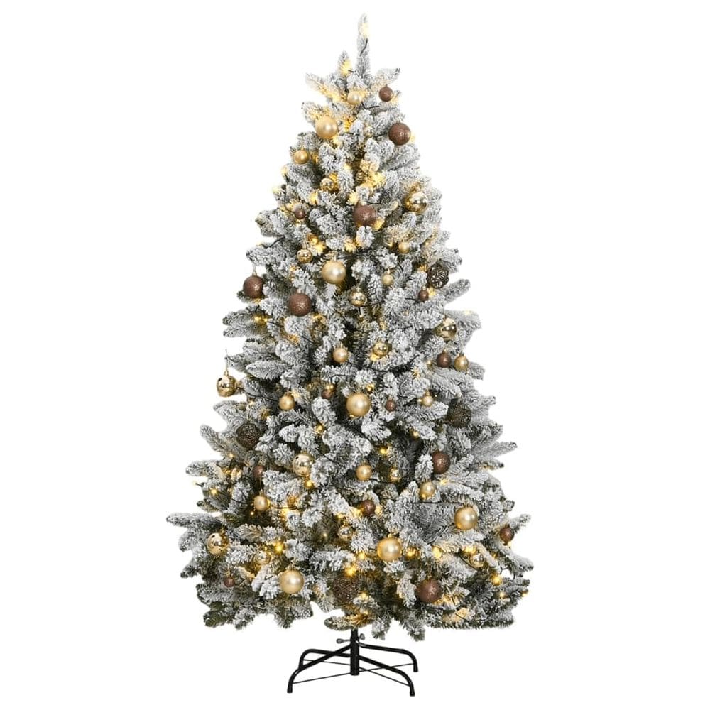 Árvore de Natal vidaXL Artificial com dobradiça c/ 300 LEDs 210cm