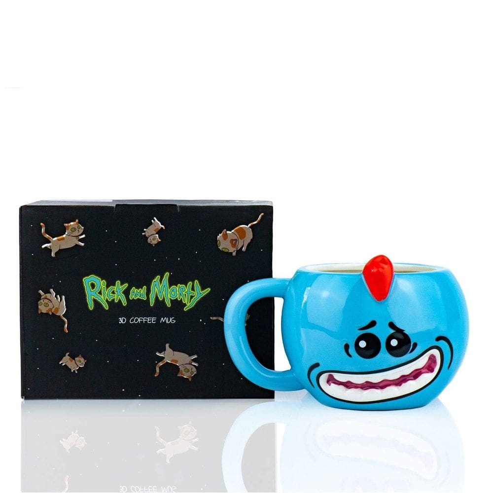 Caneca JUST FUNKY Rick And Morty Mr. Meeseeks moldada 480 ml