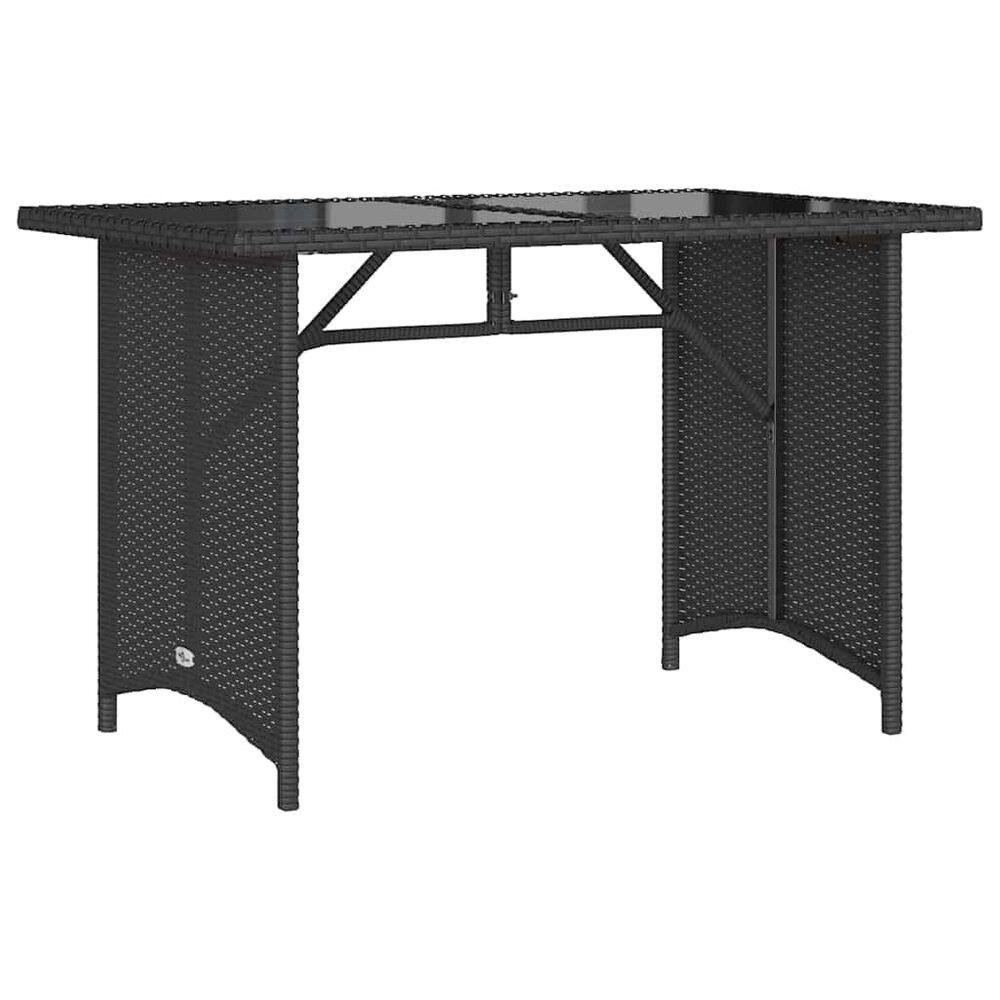Mesa de pátio vidaXL retangular para exterior em polietileno