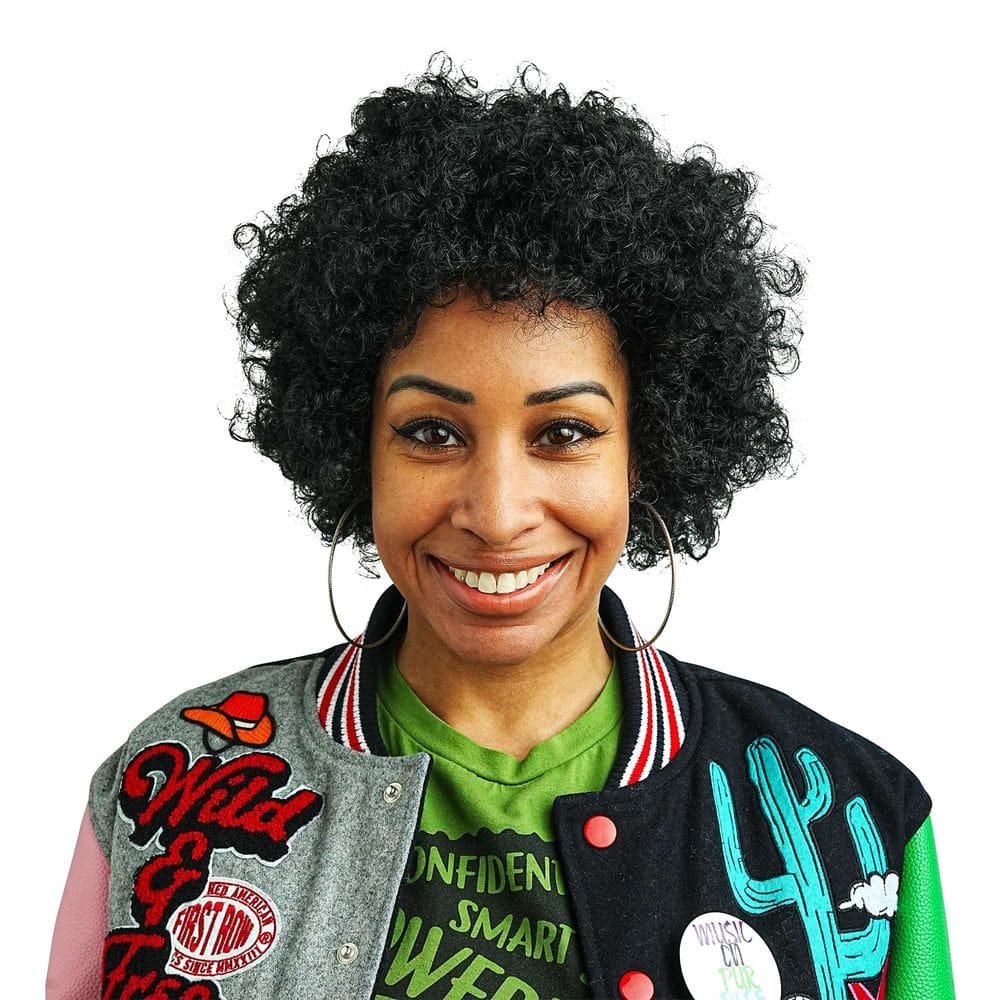 Peruca de fantasia Seasonal Visions Warriors Afro Black Adult