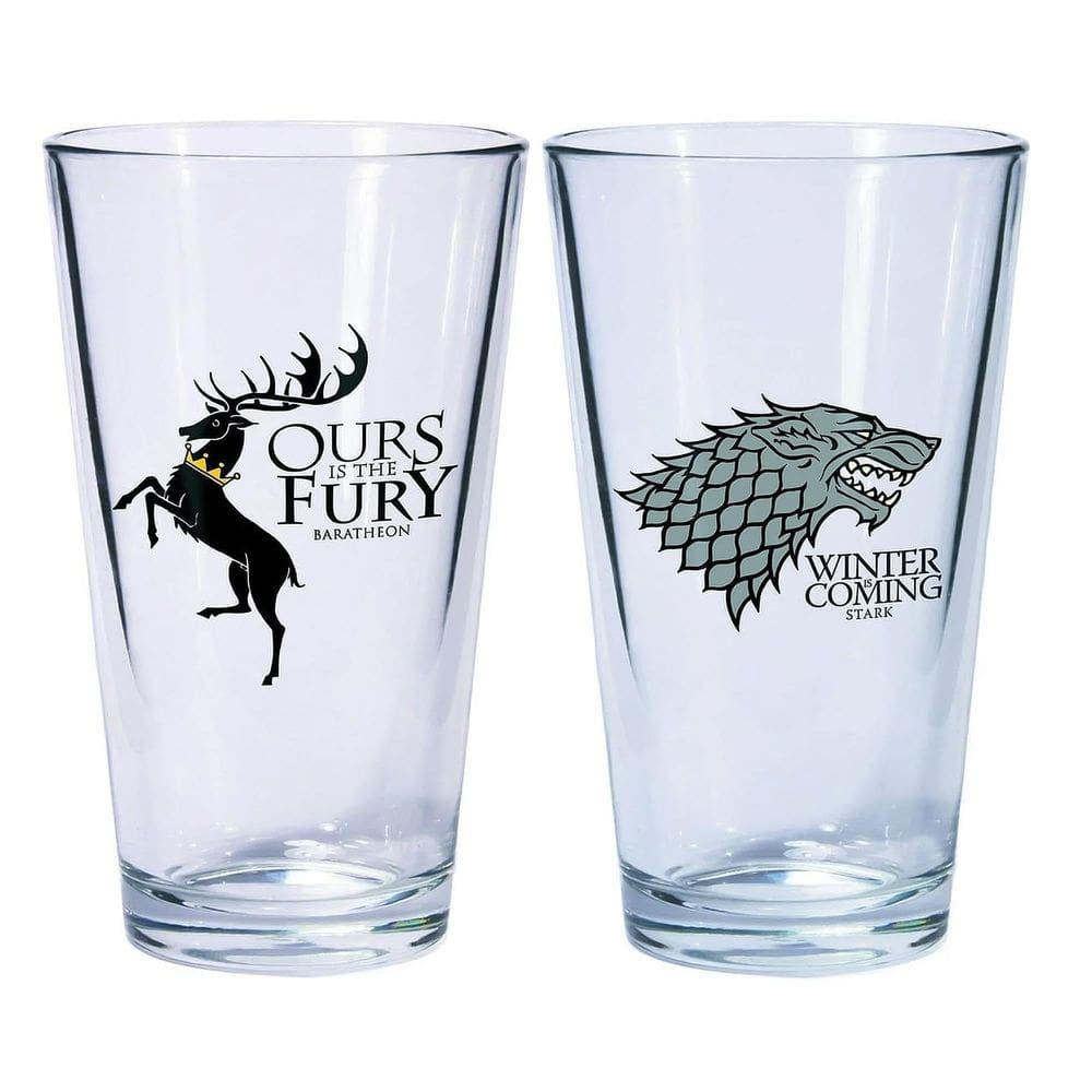 Conjunto de copos de cerveja Game of Thrones Dark Horse Stark and Baratheon