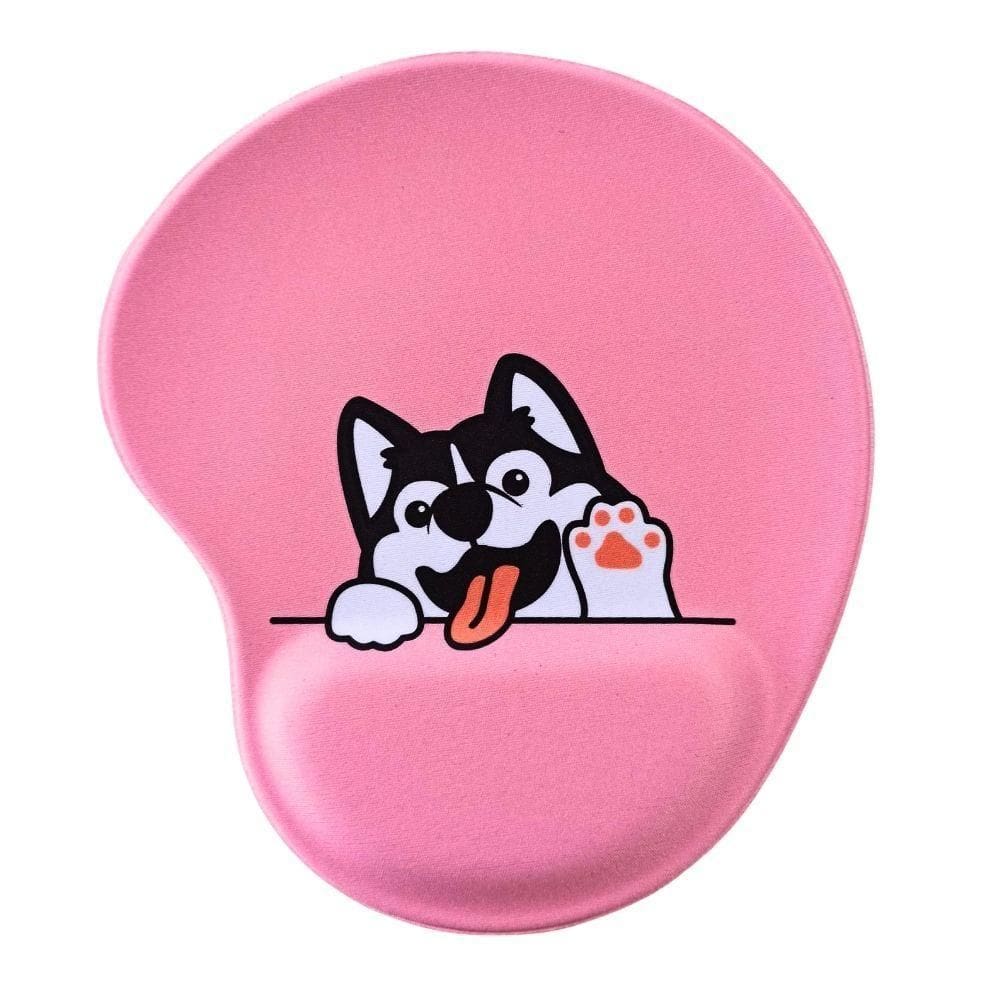 Mousepad Ergonômico Estampado Cachorro Rosto Rosa -Liongames