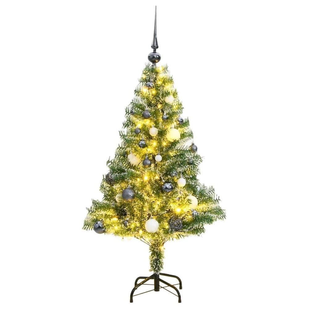 Árvore de Natal vidaXL Artificial com LED de 150 cm com conjunto de bolas
