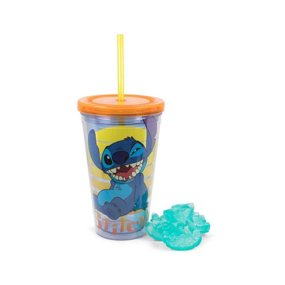 Copo frio Disney Lilo & Stitch Carnival 480 ml com canudo