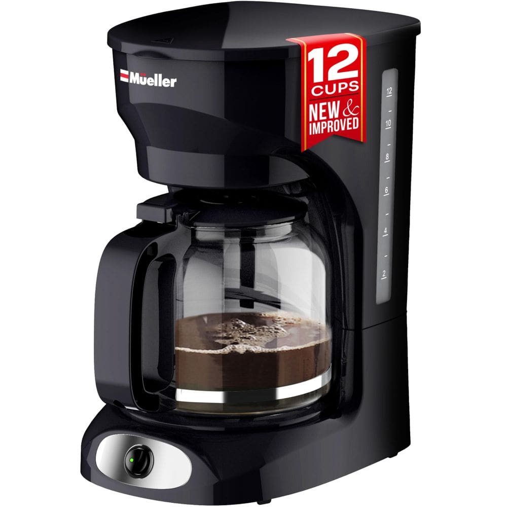 Cafeteira por gotejamento Mueller Garrafa de borosilicato de 12 xícaras de 1,8 L
