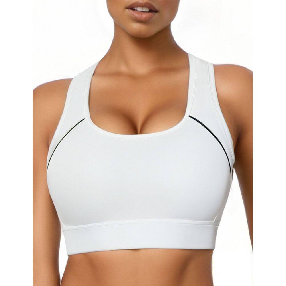 Sutiã esportivo Zibnwek de alto suporte ajustável de alto impacto para mulheres