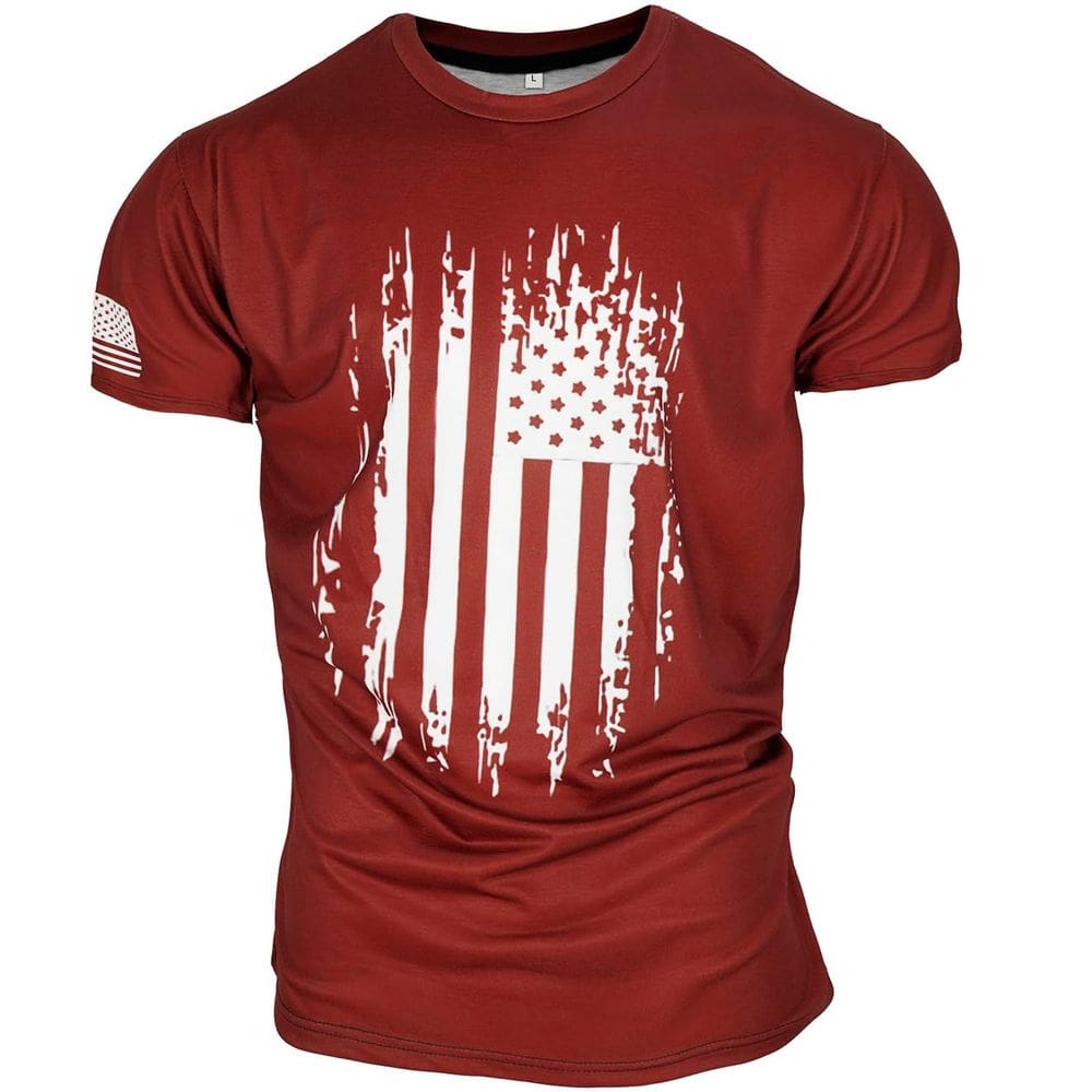 Camiseta masculina DZMDIP de manga curta Patriotic American Design