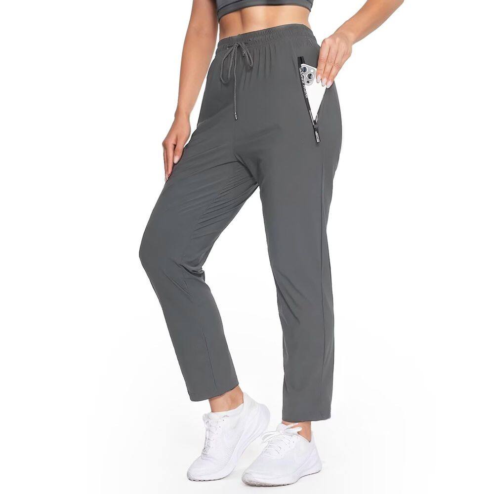 Calças Beeswan 2025 Upgrade Stretch Active para mulheres, cinza