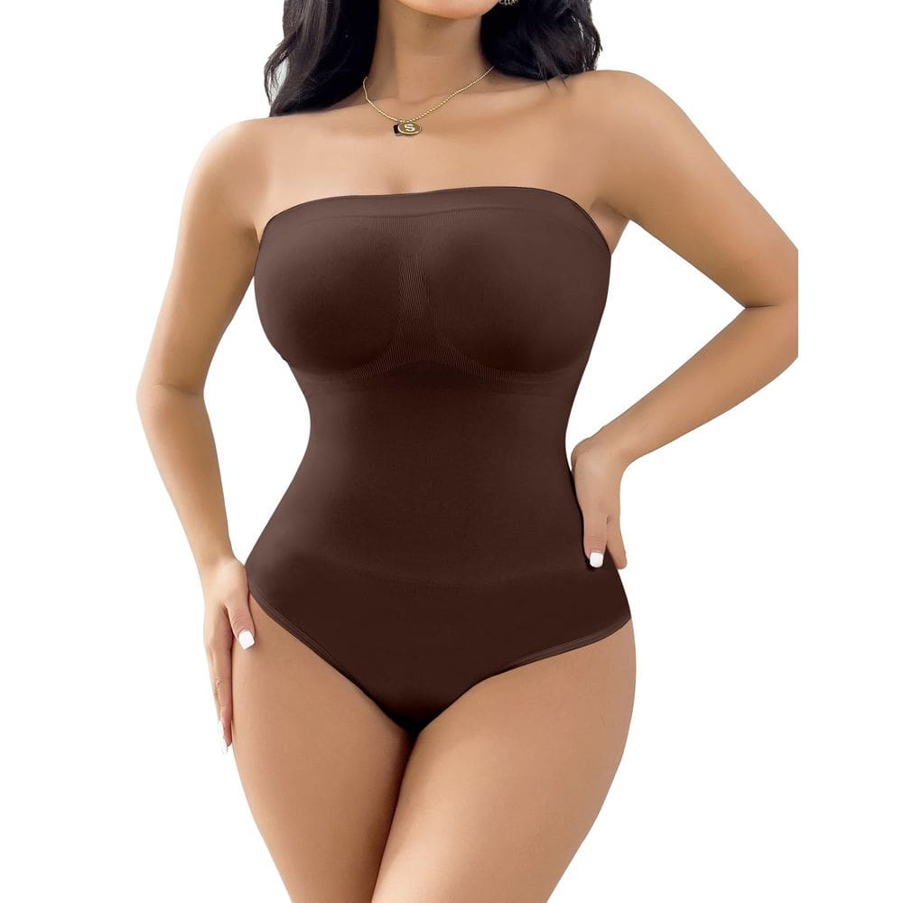Macacão Shapewear sem alças SheBuddy Women Tummy Control