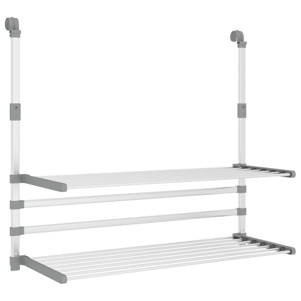 Escorredor de varanda vidaXL Lightweight Aluminium Silver