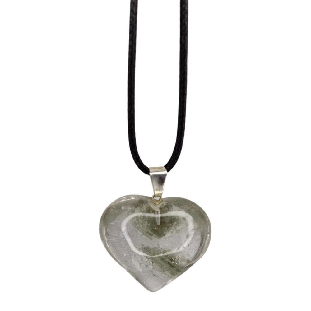 Colar Pingente Pedra Cristal Com Pedras Mistas Coração