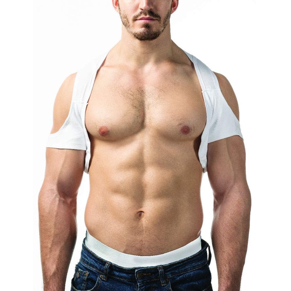 Camiseta à prova de suor TopDry Aderarm Sweat Pads, colete masculino