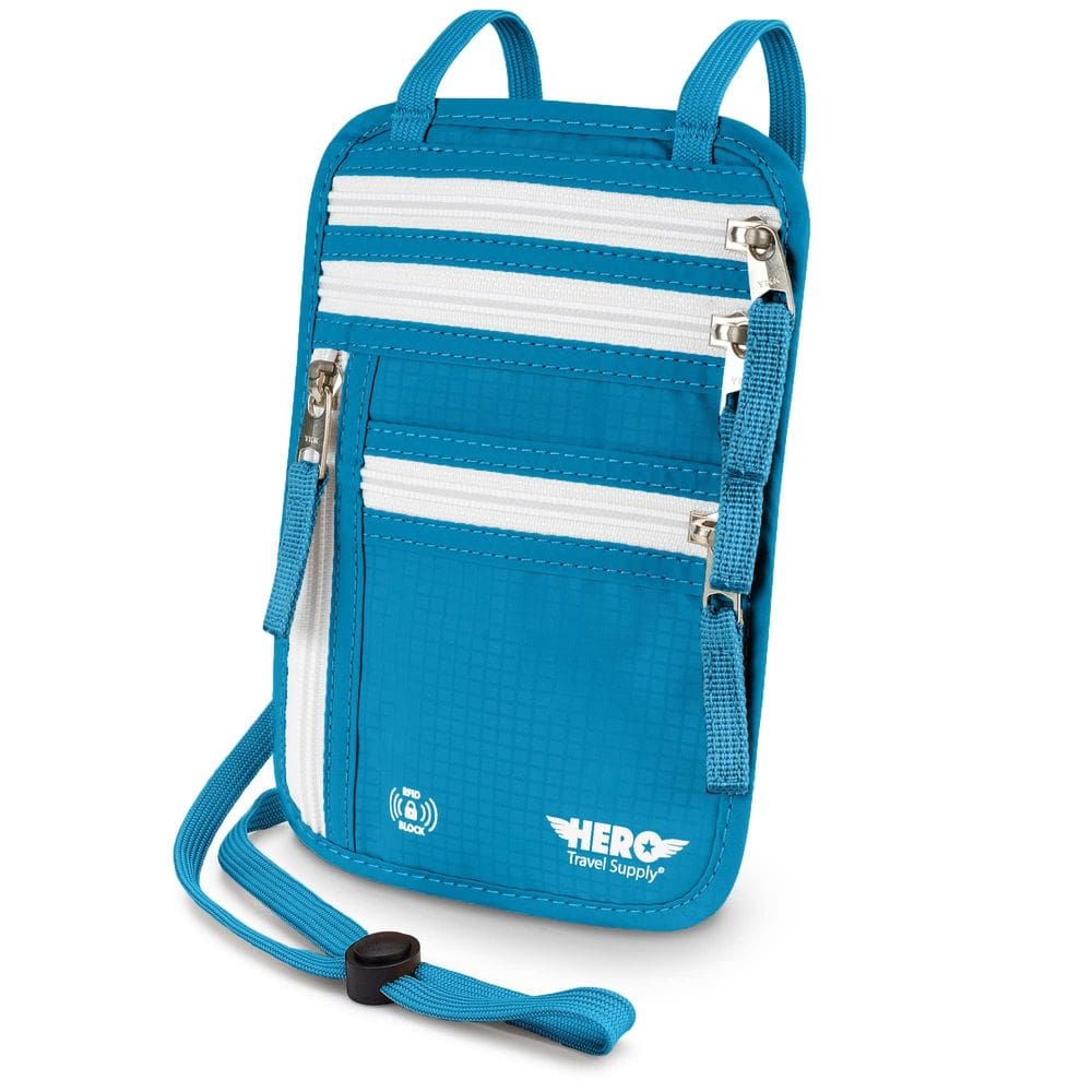 Porta-passaportes com bloqueio de RFID Neck Wallet Hero