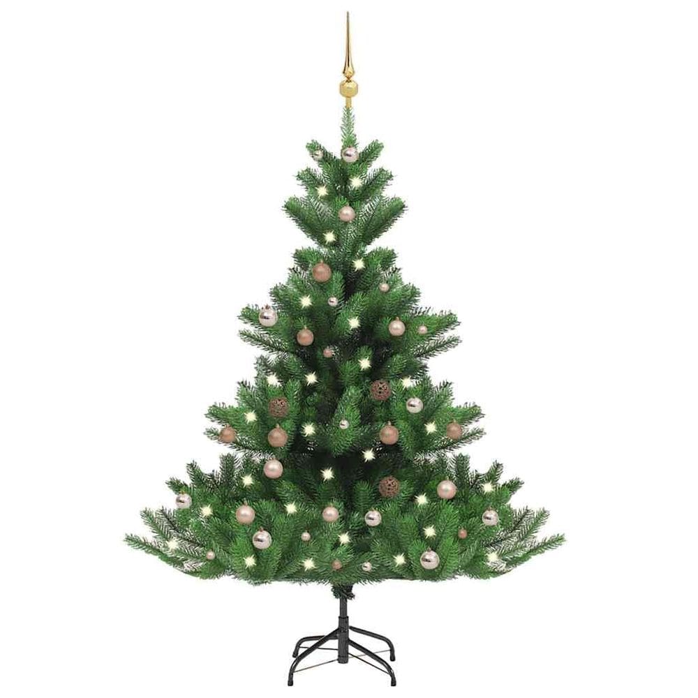 Árvore de Natal vidaXL Nordmann Fir com luzes LED de 1,5 m com suporte