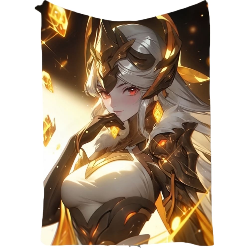 Cobertor SANMUU de flanela macia Genshin Impact Ningguang print