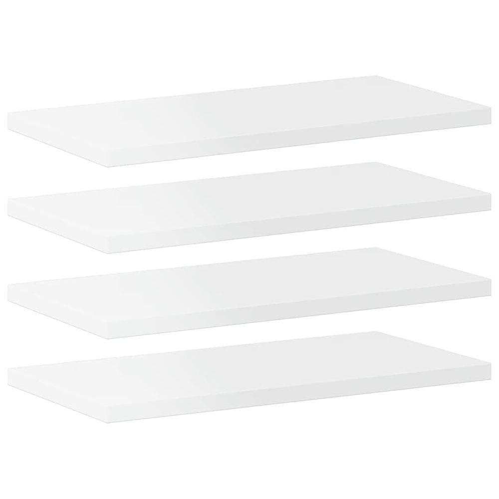Estante de livros vidaXL Modern High Gloss White, conjunto de 4 peças