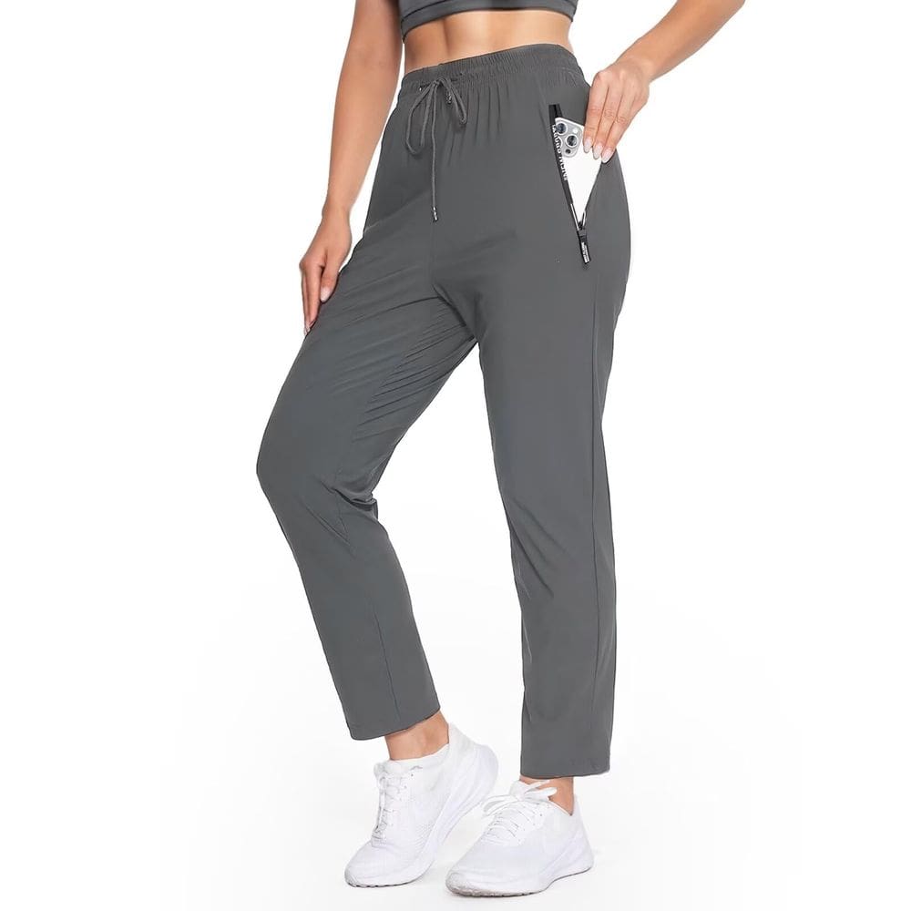 Calças Beeswan 2025 Upgrade Stretch Active para mulheres, cinza