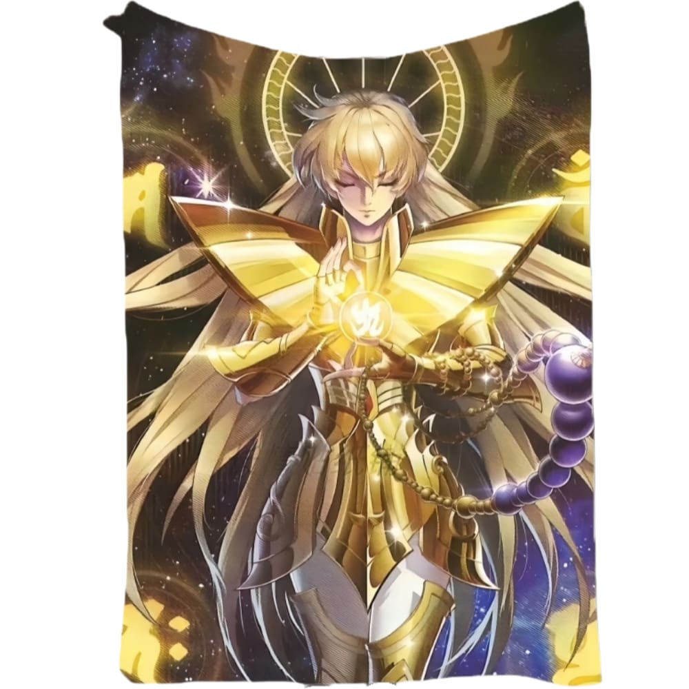 Cobertor SANMUU Premier com estampa de flanela macia Saint Seiya Golden Scorpio