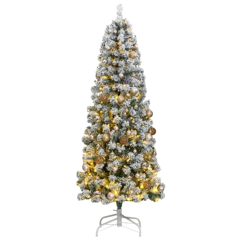 Árvore de Natal vidaXL Artificial com dobradiça c/ 300 LEDs 210cm