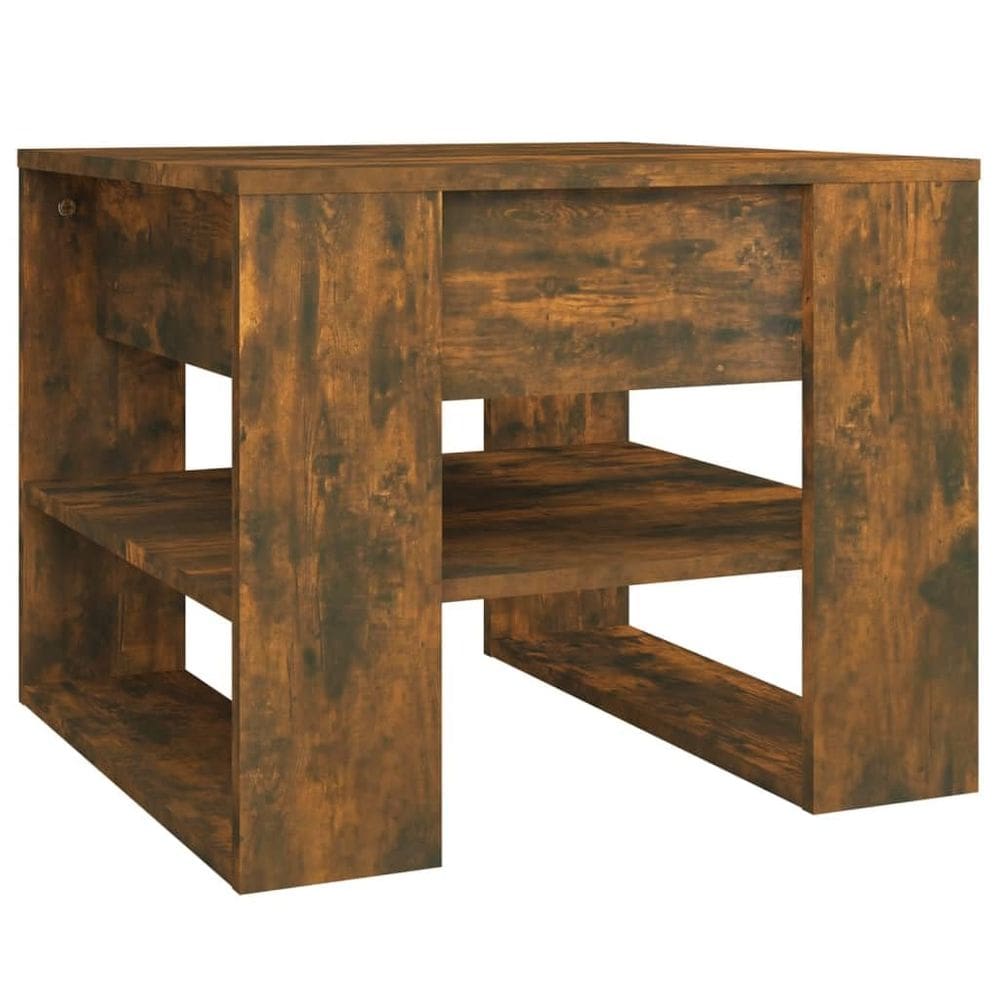 Mesa de café vidaXL Oak Multicamada de Madeira 55,5x55x45 cm